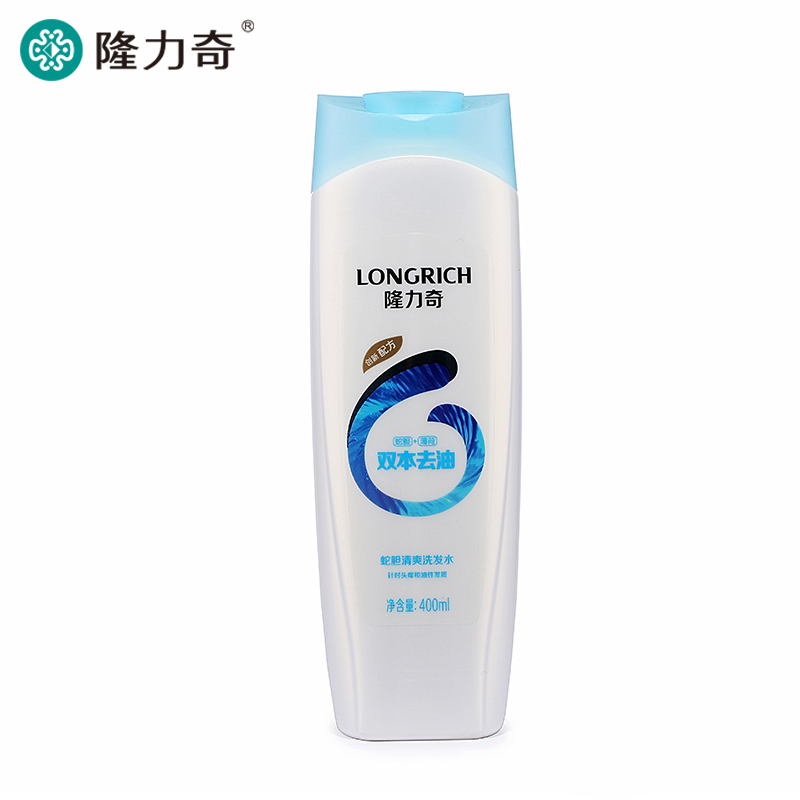 隆力奇正品 蛇胆清爽洗发水400ML去屑止痒薄荷香型男女控油洗发水
